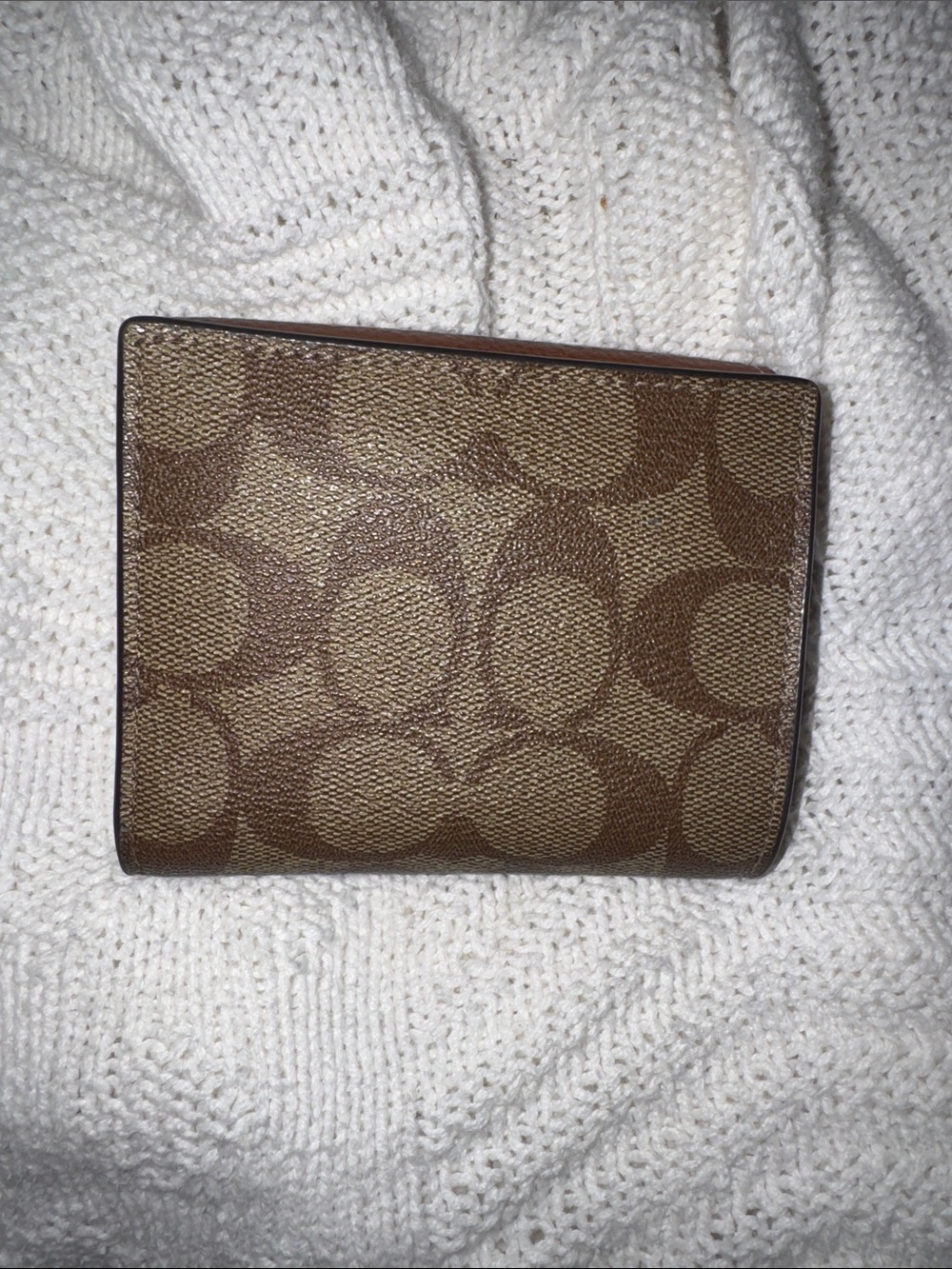 Coach Morgan Brown and Black Signature Compact Wallet with Gold Buckle - Picture 5 of 11